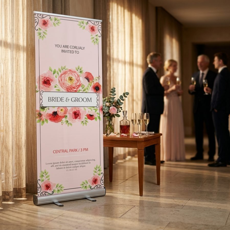 Bloemen welkomstbord bruiloft Alant Alant welkomstbord bruiloft - sfeerfoto ontvangstruimte