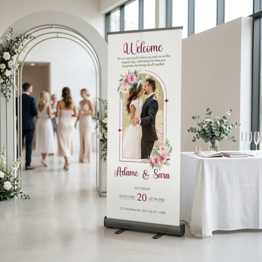 Klassiek welkomstbord bruiloft AmberGlow AmberGlow welkomstbord bruiloft - sfeerfoto ceremonie