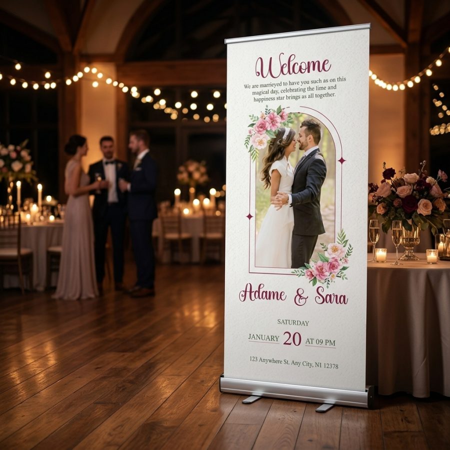 Klassiek welkomstbord bruiloft AmberGlow AmberGlow welkomstbord bruiloft - sfeerfoto feestlocatie