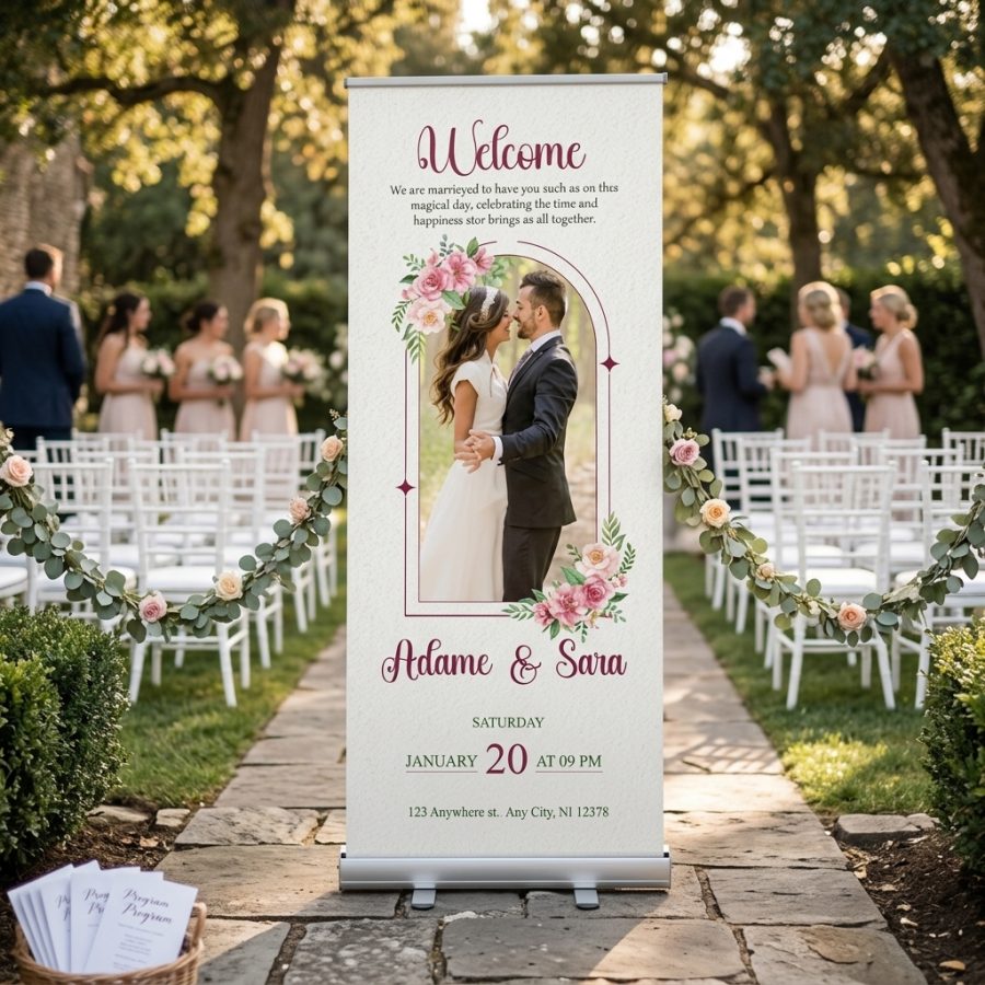 Klassiek welkomstbord bruiloft AmberGlow AmberGlow welkomstbord bruiloft - uitgelichte productfoto
