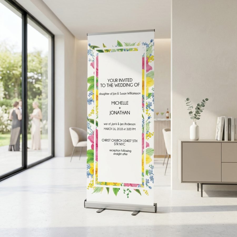 Bloemen welkomstbord bruiloft Basiel V2 Basiel V2 welkomstbord bruiloft - sfeerfoto ceremonie