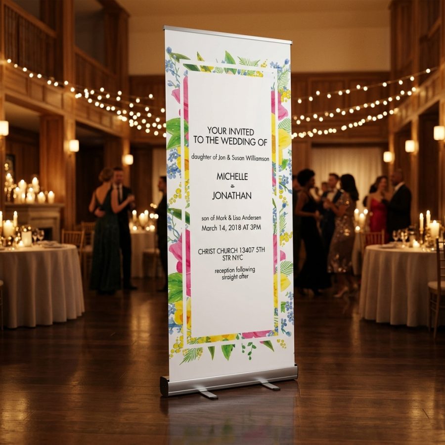Bloemen welkomstbord bruiloft Basiel V2 Basiel V2 welkomstbord bruiloft - sfeerfoto ontvangstruimte
