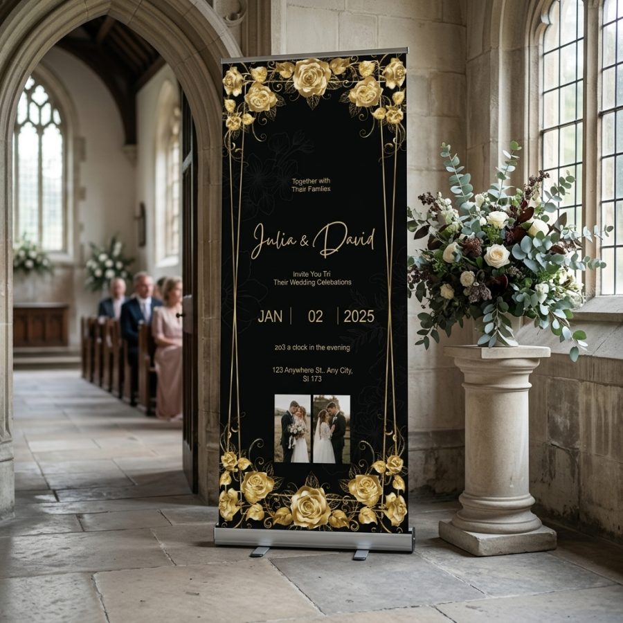 Trouwbanner bruiloft Board Bride Board Bride welkomstbord bruiloft - sfeerfoto ontvangstruimte