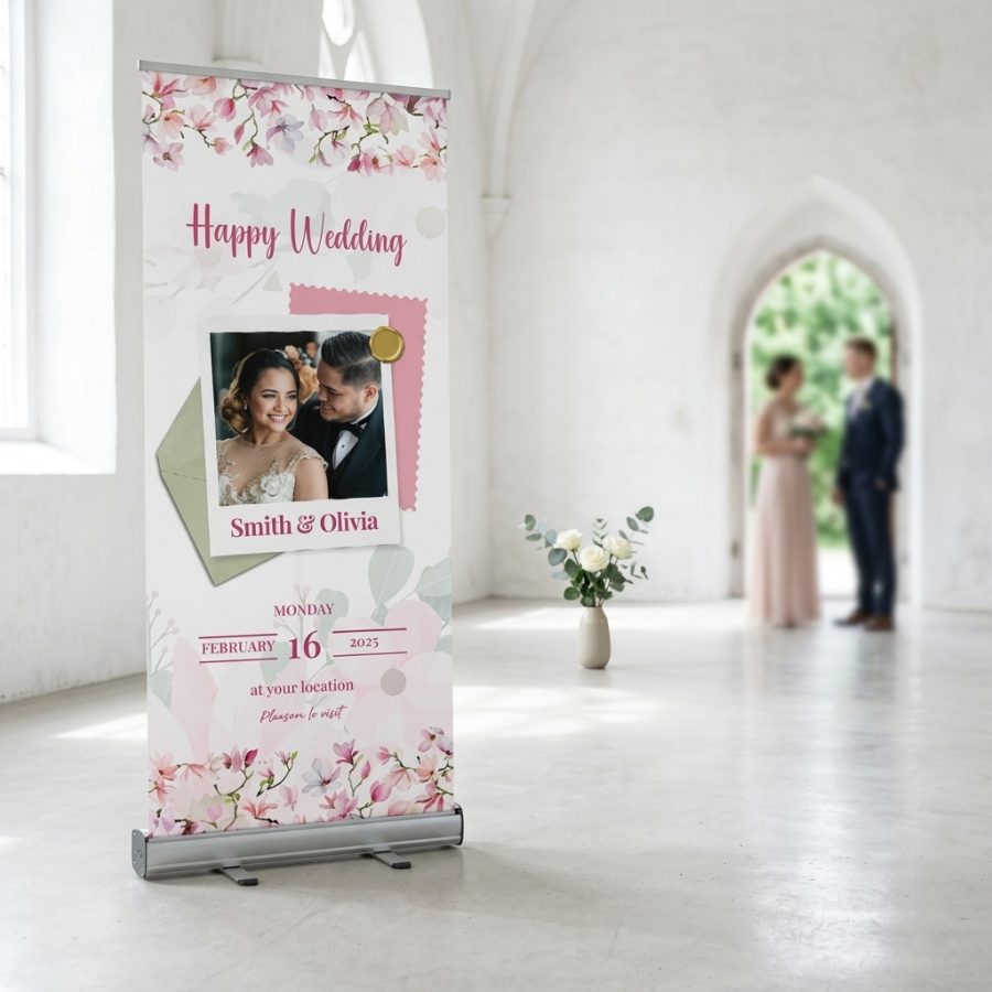 Trouwbanner bruiloft Bride Romance Bride Romance welkomstbord bruiloft - uitgelichte productfoto