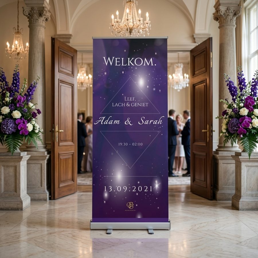 Luxe welkomstbord bruiloft Future Majestic Future Majestic welkomstbord bruiloft - sfeerfoto ceremonie
