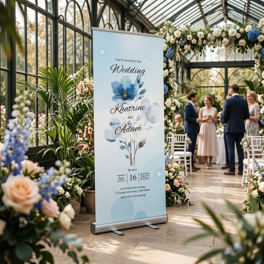Luxe welkomstbanner bruiloft GalaTrace GalaTrace welkomstbord bruiloft - sfeerfoto ceremonie