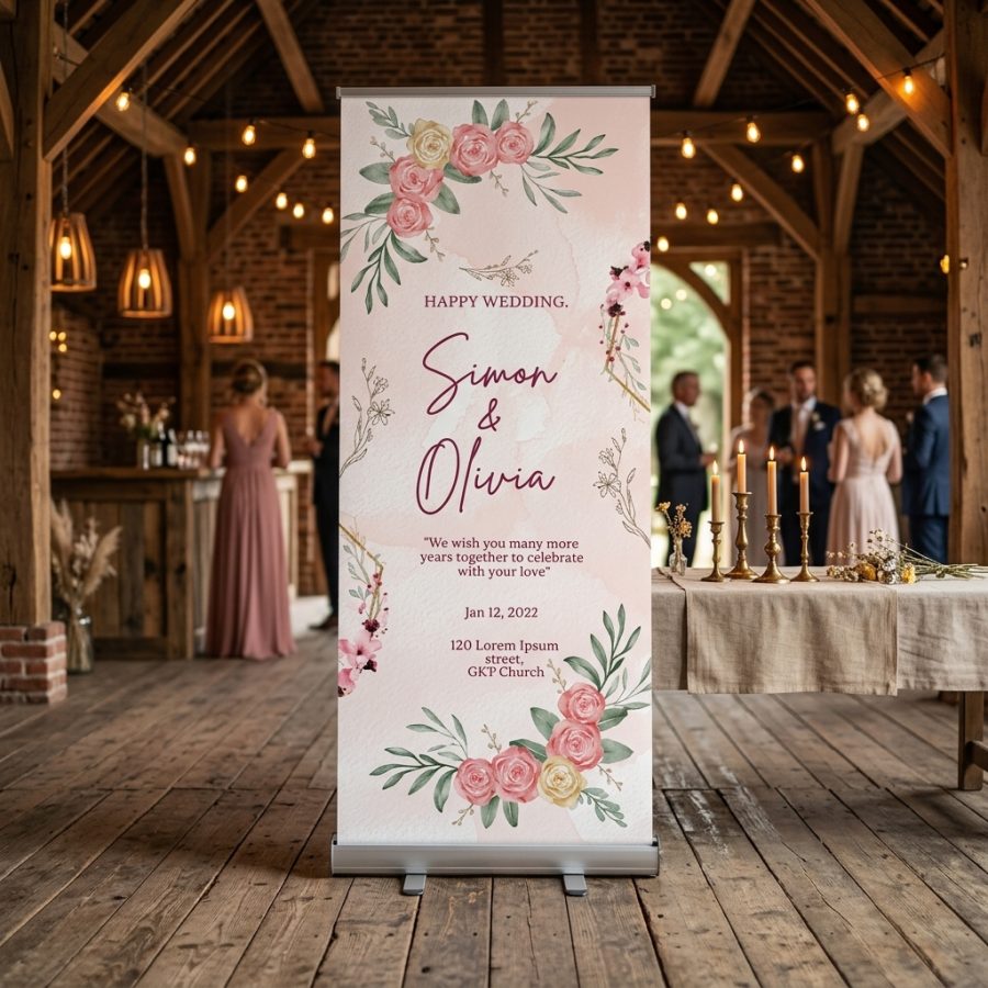 Luxe welkomstbord bruiloft GleamVows goud GleamVows welkomstbord bruiloft - sfeerfoto feestlocatie