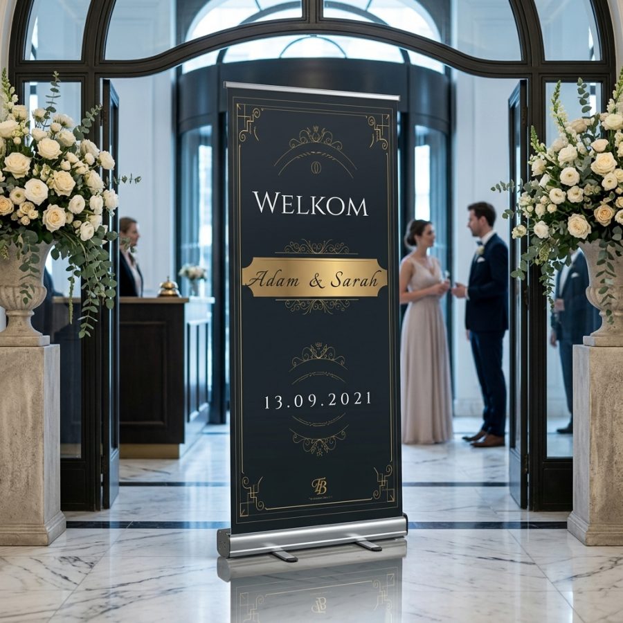 Luxe welkomstbord bruiloft Golden Majestic goud Golden Majestic welkomstbord bruiloft - uitgelichte productfoto