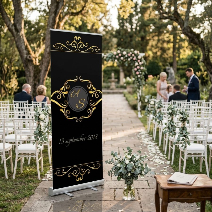 Luxe welkomstbord bruiloft Golden Miracle goud Golden Miracle welkomstbord bruiloft - sfeerfoto ontvangstruimte