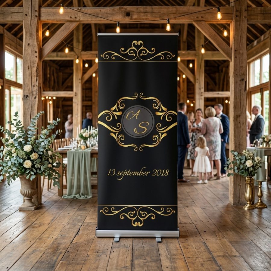 Luxe welkomstbord bruiloft Golden Miracle goud Golden Miracle welkomstbord bruiloft - uitgelichte productfoto