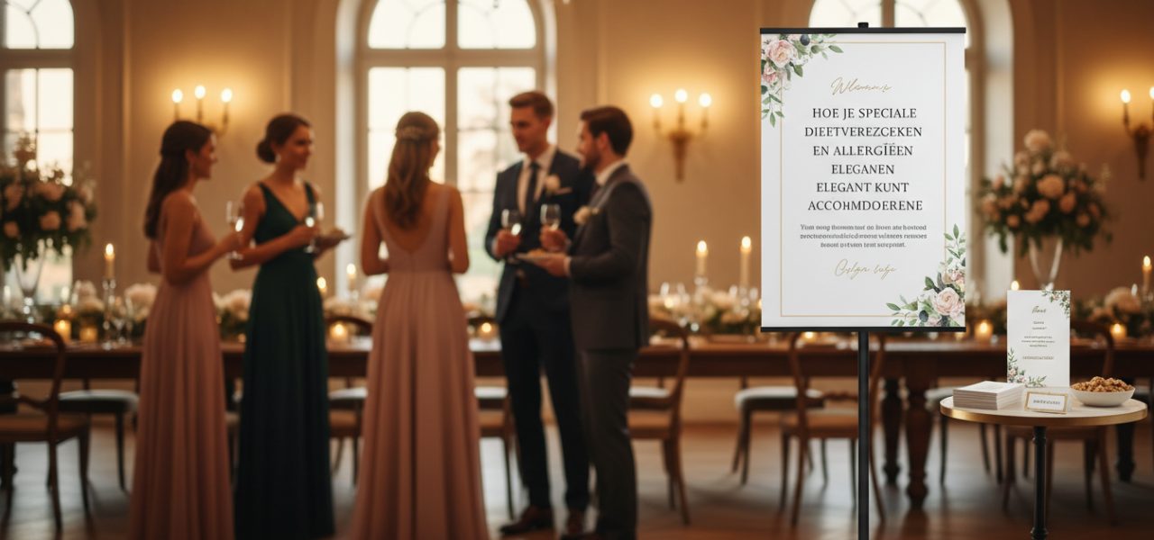 Hoe je speciale dieetverzoeken en allergieën elegant kunt accommoderen. Je bruiloft plannen is een bijzondere reis vol liefde en persoonlijke details. Maar hoe zorg je ervoor dat al je gasten, met hun diverse dieetwensen en allergieën, net zo veel van het feest kunnen genieten als jij? Het antwoord is eenvoudiger dan je denkt! Begin met een open communicatie -…