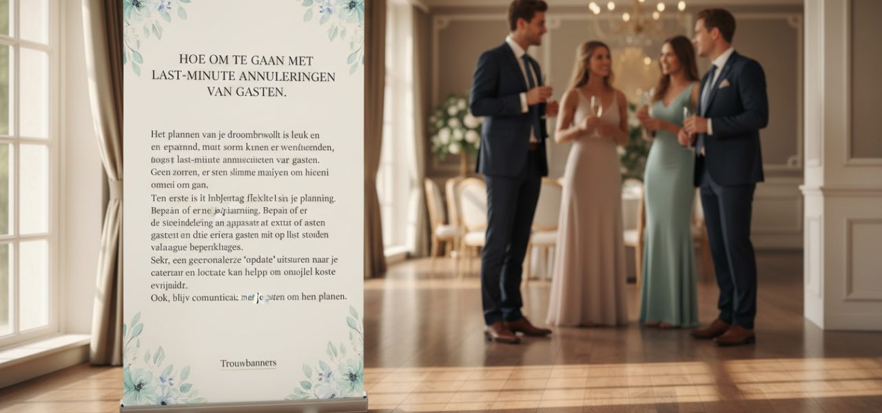 Hoe om te gaan met last-minute annuleringen van gasten. Het plannen van je droombruiloft is leuk en spannend, maar soms kunnen er onverwachte wendingen ontstaan, zoals last-minute annuleringen van gasten. Geen zorgen, er zijn slimme manieren om hiermee om te gaan. Ten eerste is het belangrijk flexibel te zijn met je planning. Bepaal of er mogelijkheid is om de…