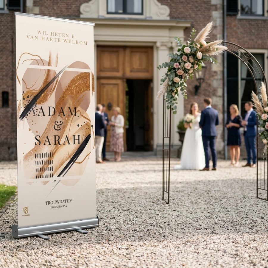 Luxe welkomstbanner bruiloft Hughela Hughela welkomstbord bruiloft - uitgelichte productfoto