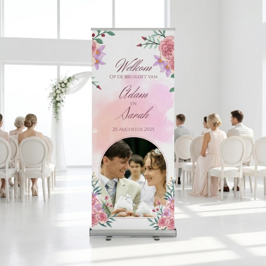 Luxe trouwbanner bruiloft Board Luxe Luxe trouwbanner bruiloft Board Luxe welkomstbord bruiloft - sfeerfoto ontvangstruimte