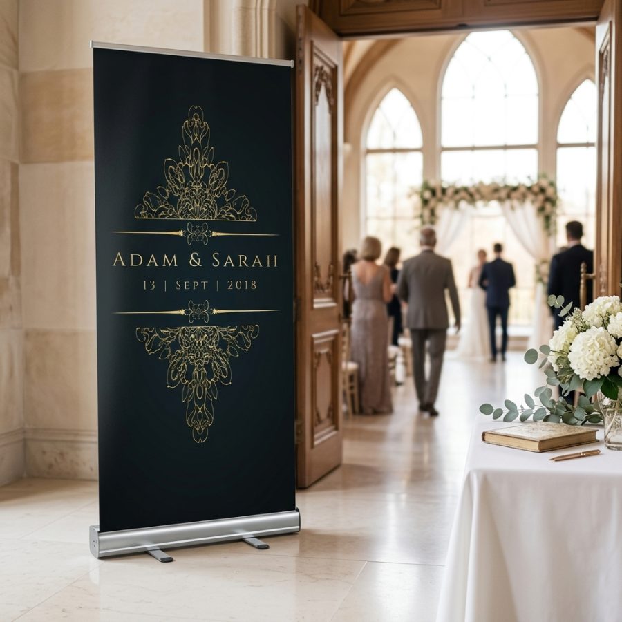 Luxe welkomstbord bruiloft Luxury Gold goud Luxury Gold welkomstbord bruiloft - sfeerfoto ceremonie