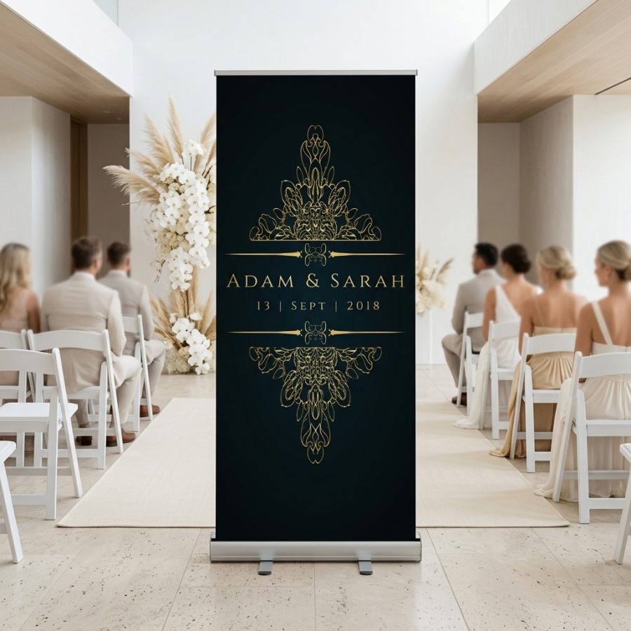 Luxe welkomstbord bruiloft Luxury Gold goud Luxury Gold welkomstbord bruiloft - sfeerfoto feestlocatie