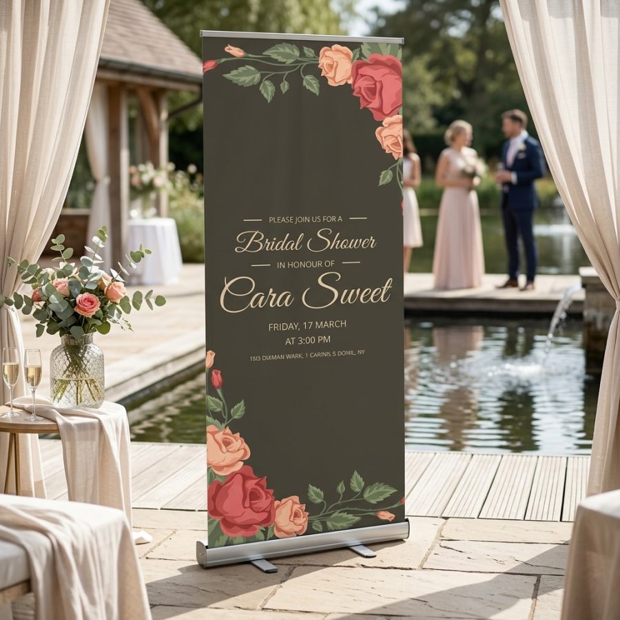 Bloemen welkomstbord bruiloft Mimosa Mimosa welkomstbord bruiloft - sfeerfoto ceremonie