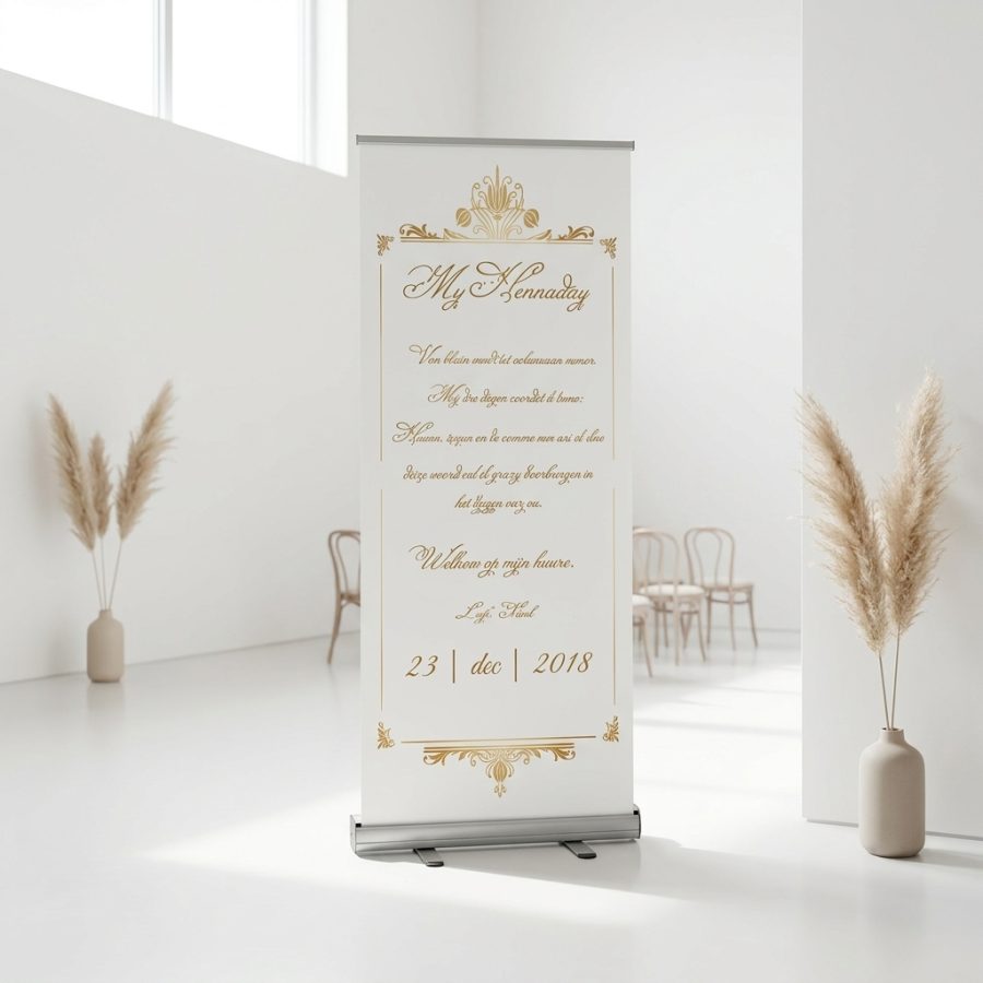 Henna welkomstbord bruiloft Marokkaans Moroccan Henna Banner welkomstbord bruiloft - uitgelichte productfoto