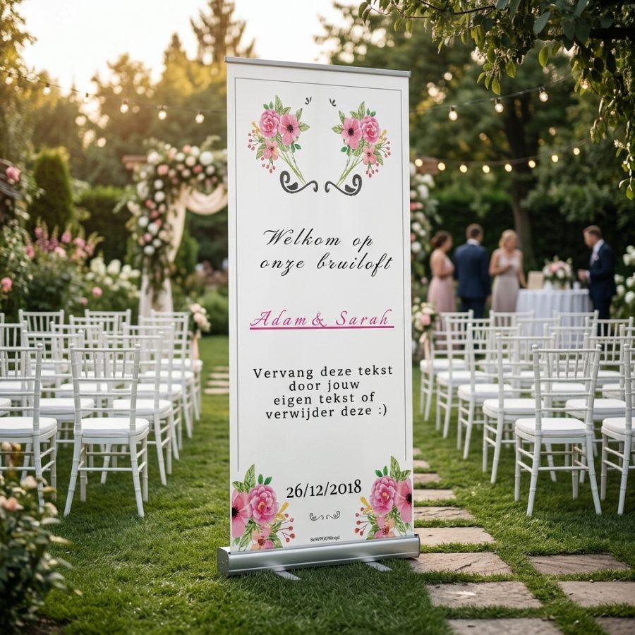 Vintage welkomstbord bruiloft Pink Vintage roze Pink Vintage welkomstbord bruiloft - sfeerfoto feestlocatie