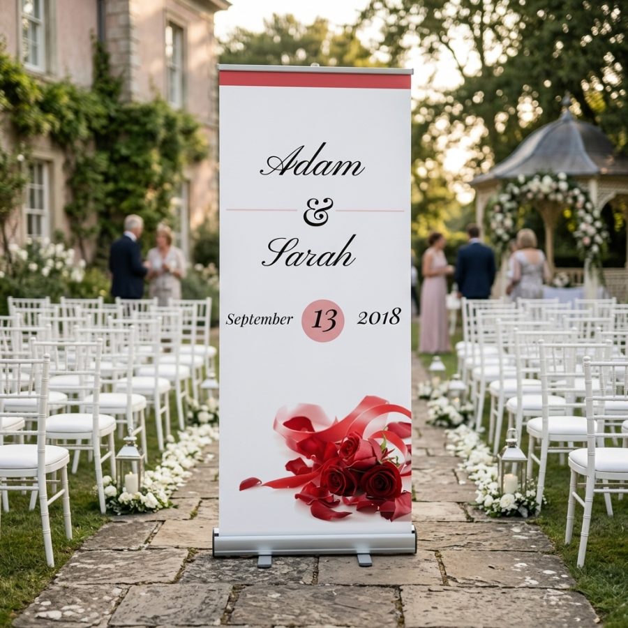 Bloemen welkomstbord bruiloft Red Flowers V2 rood Red Flowers V2 welkomstbord bruiloft - sfeerfoto ceremonie