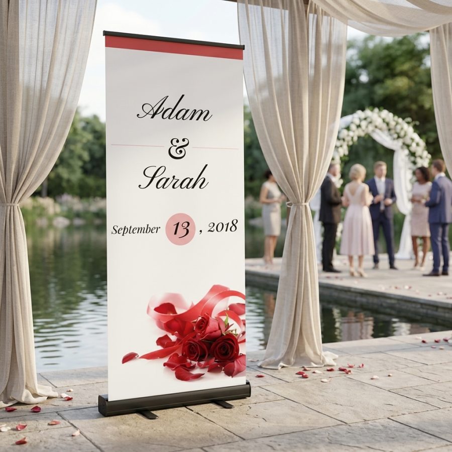 Bloemen welkomstbord bruiloft Red Flowers V2 rood Red Flowers V2 welkomstbord bruiloft - sfeerfoto feestlocatie