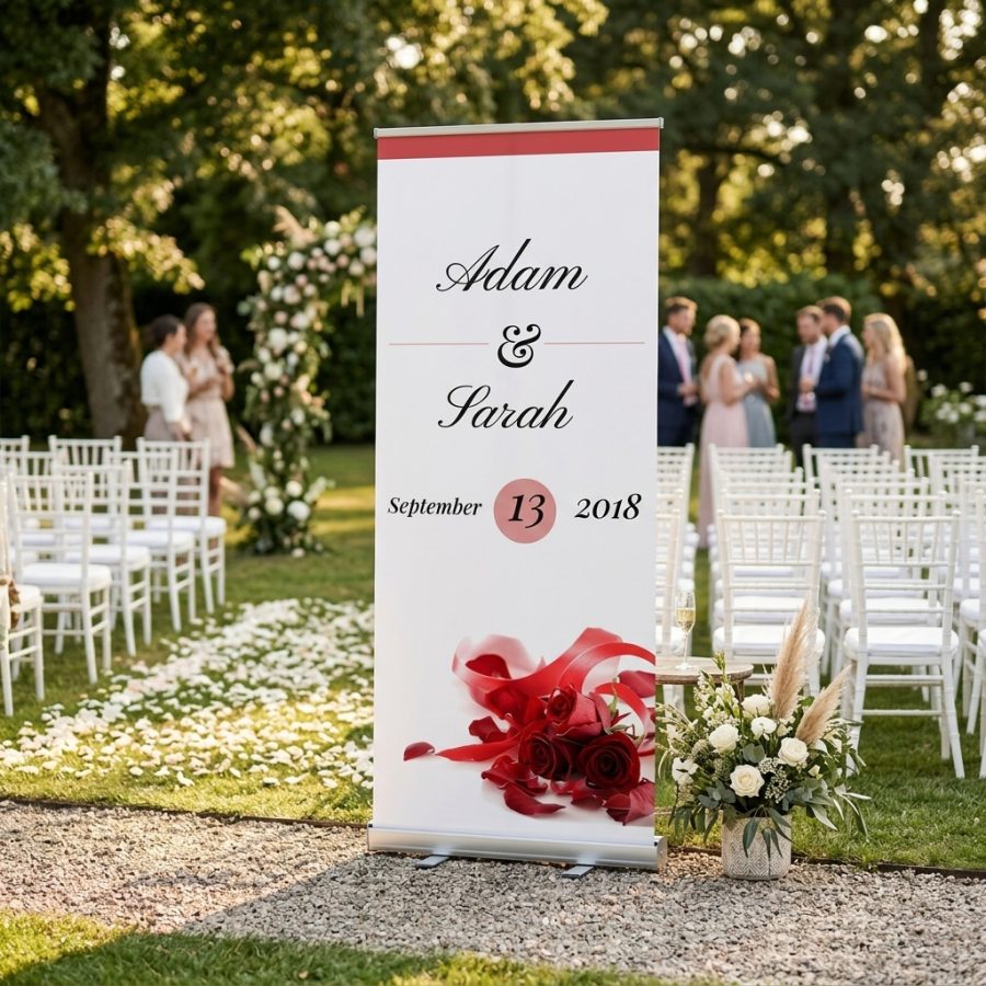 Bloemen welkomstbord bruiloft Red Flowers V2 rood Red Flowers V2 welkomstbord bruiloft - uitgelichte productfoto