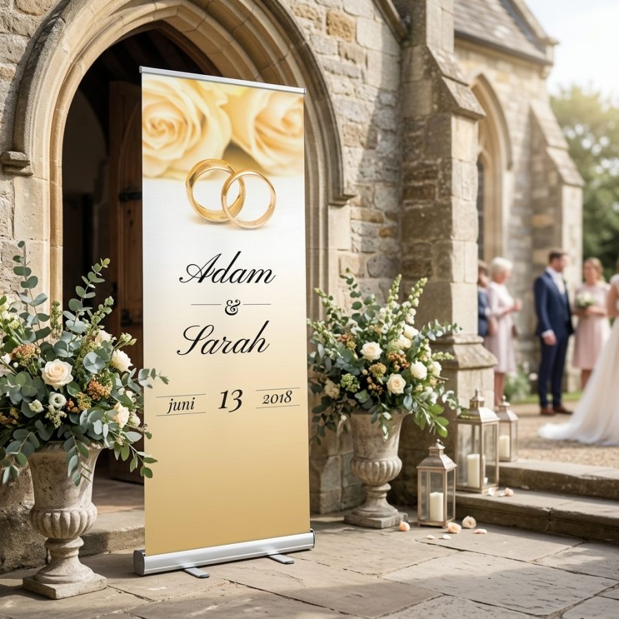 Welkomstbord bruiloft met ringen Ring Above Ring Above welkomstbord bruiloft - sfeerfoto ceremonie