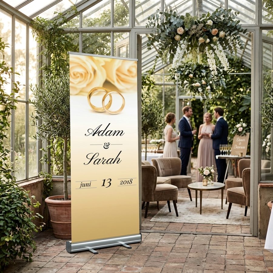 Welkomstbord bruiloft met ringen Ring Above Ring Above welkomstbord bruiloft - uitgelichte productfoto