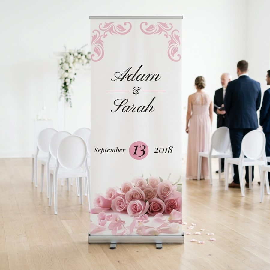 Rozen welkomstbord bruiloft Roses Bouquet Roses Bouquet welkomstbord bruiloft - sfeerfoto ceremonie