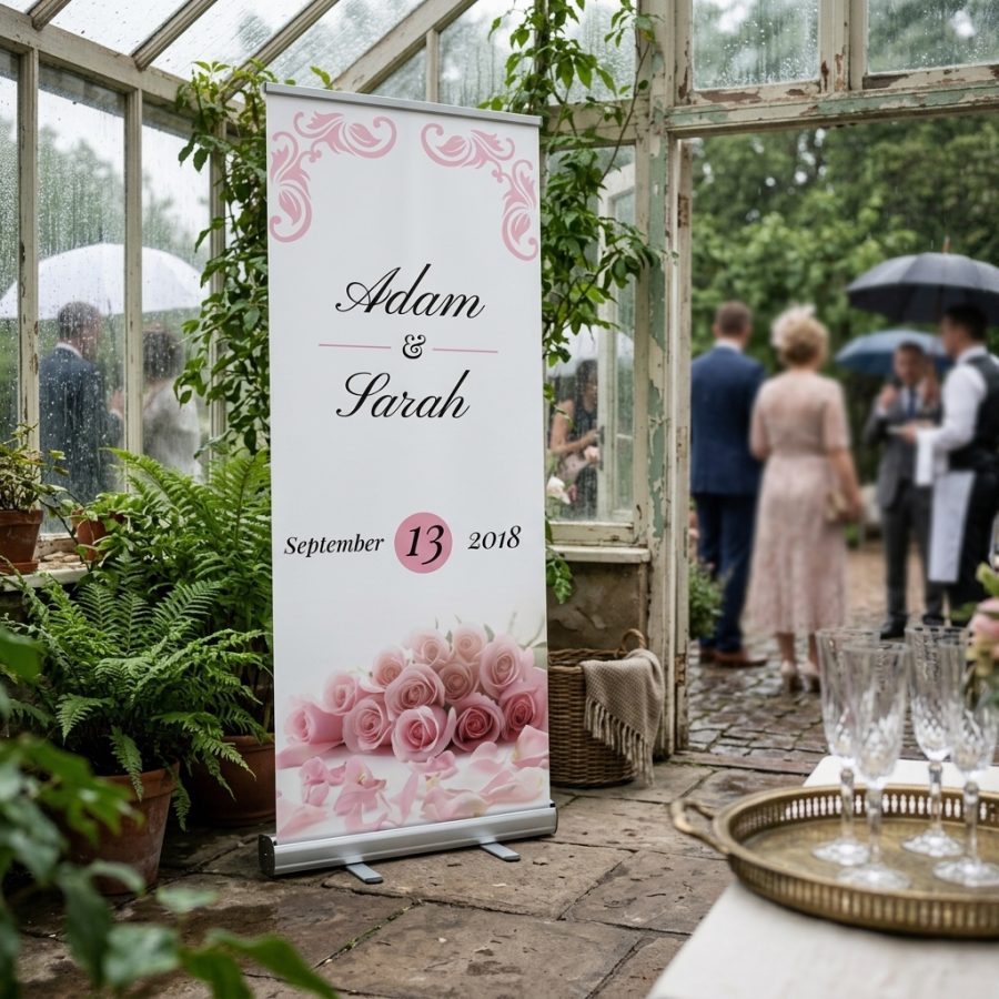 Rozen welkomstbord bruiloft Roses Bouquet Roses Bouquet welkomstbord bruiloft - sfeerfoto ontvangstruimte