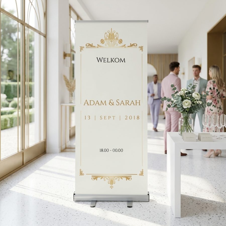 Luxe welkomstbord bruiloft Simple gold goud Simple gold welkomstbord bruiloft - uitgelichte productfoto