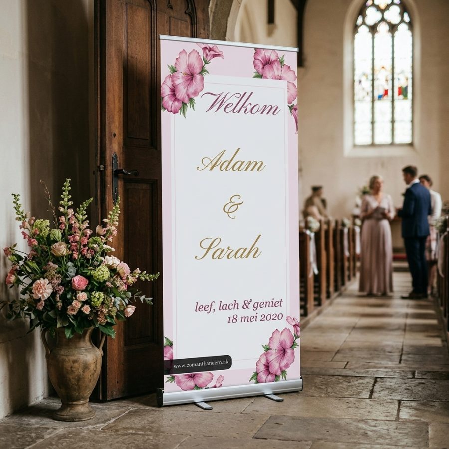 Bloemen welkomstbord bruiloft Watercolor Floral Watercolor Floral welkomstbord bruiloft - sfeerfoto feestlocatie