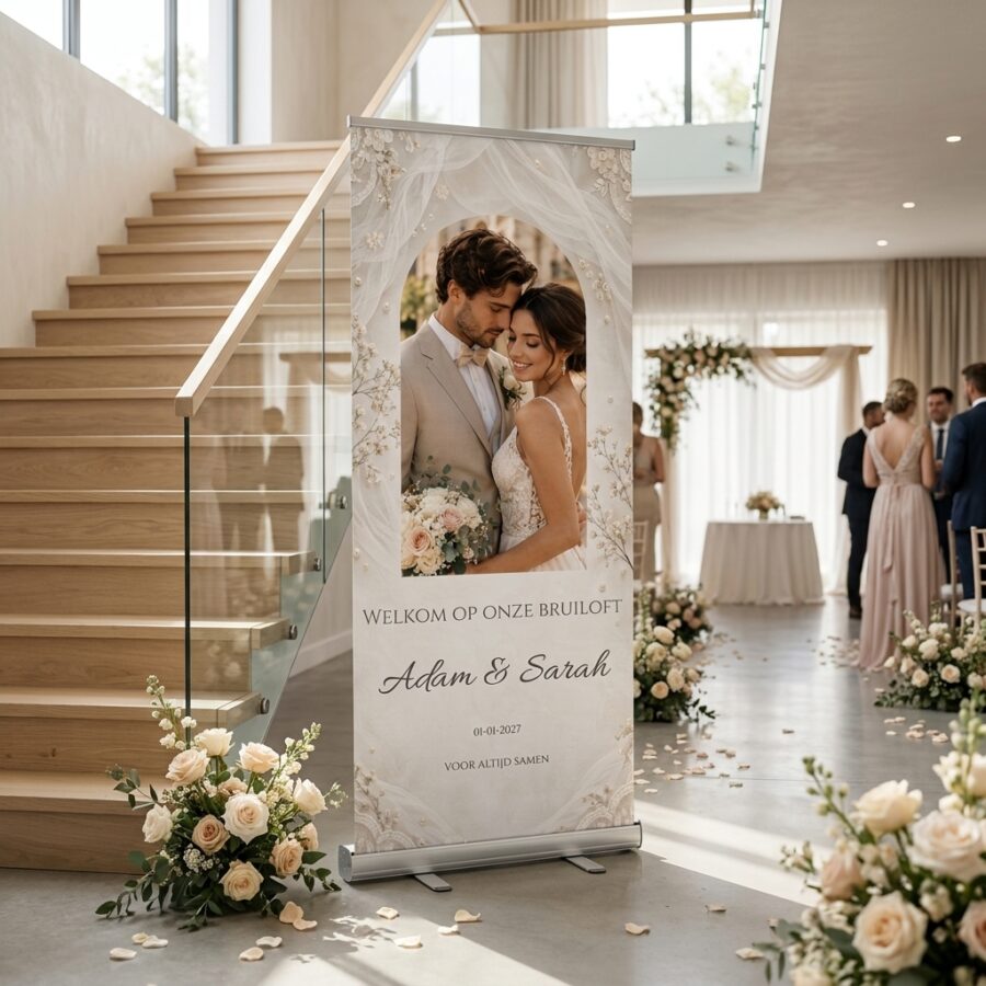 Tulle Symphony – Welkomstbord bruiloft met foto Tulle Symphony – Welkomstbord bruiloft met foto met Tulle Symphony: een persoonlijk welkomstbord voor jullie bruiloft. Mooi bij een bruiloft met vintage romantiek of bij een ceremonie of ontvangst voor een bruiloft