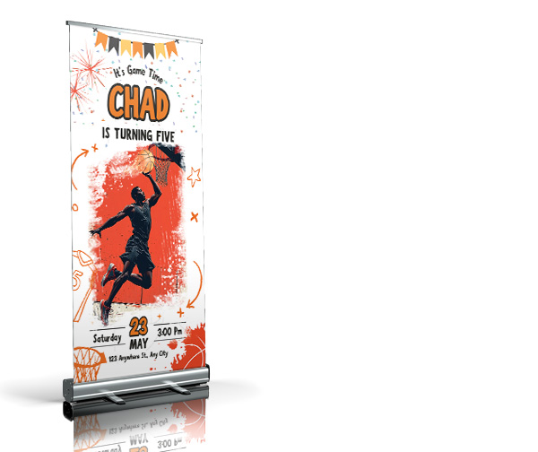 Welkomstbord - Hoops Banner