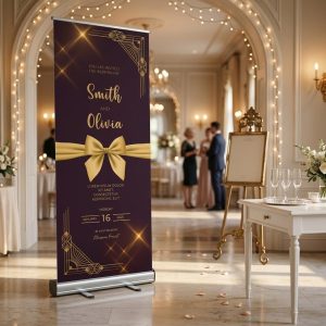 Logo korting Banner Bride welkomstbord bruiloft - uitgelichte productfoto