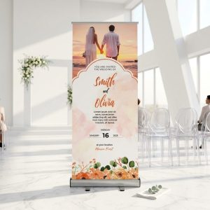 Logo korting Banner Couple welkomstbord bruiloft - uitgelichte productfoto