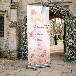 Logo korting Banner Floral welkomstbord bruiloft - uitgelichte productfoto