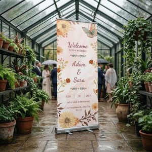 Logo korting Banner Sign welkomstbord bruiloft - uitgelichte productfoto