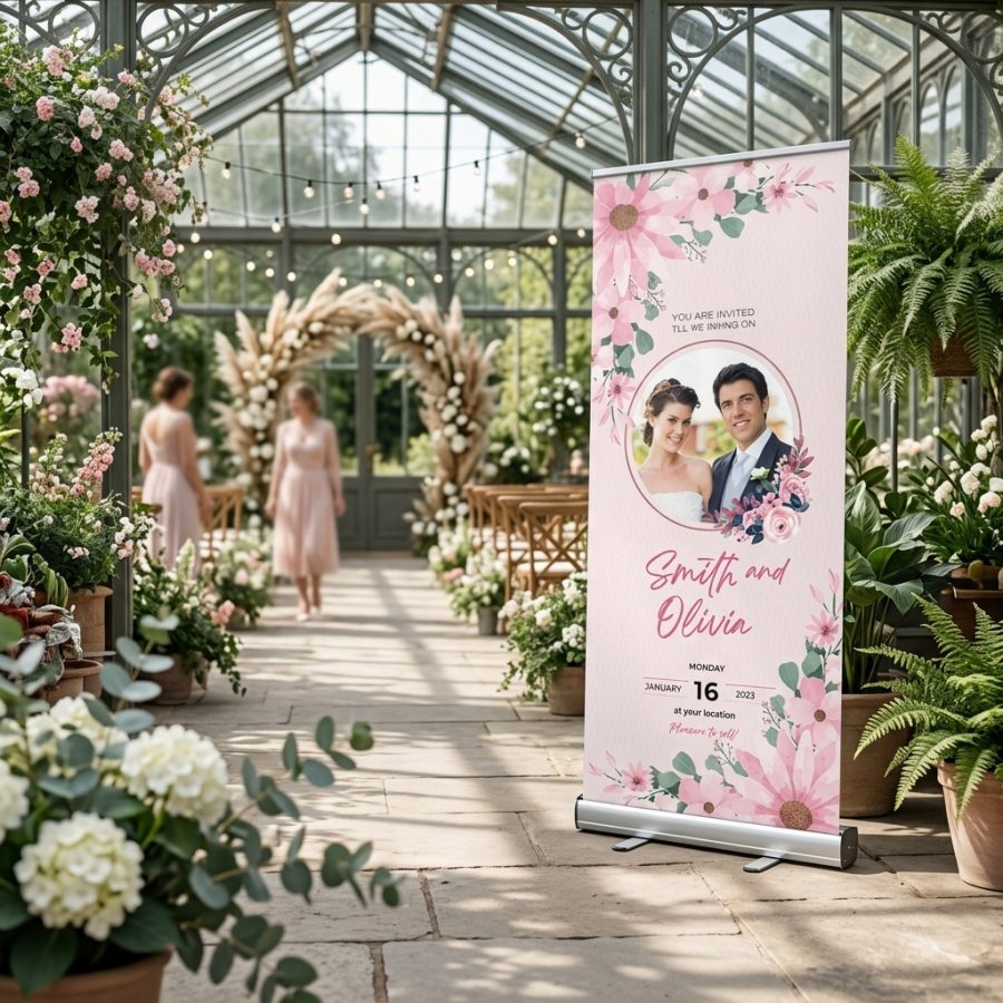 Trouwbanner bruiloft Banner Wedding Banner Wedding welkomstbord bruiloft - sfeerfoto ceremonie