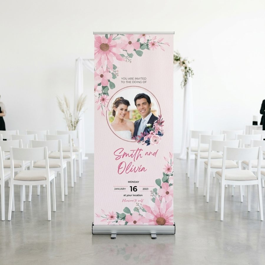 Trouwbanner bruiloft Banner Wedding Banner Wedding welkomstbord bruiloft - sfeerfoto ontvangstruimte