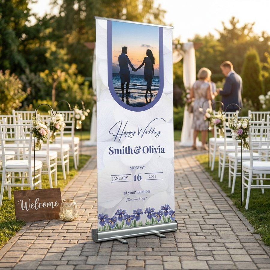 Luxe welkomstbanner bruiloft Celebrate Ceremony Celebrate Ceremony welkomstbord bruiloft - sfeerfoto ontvangstruimte