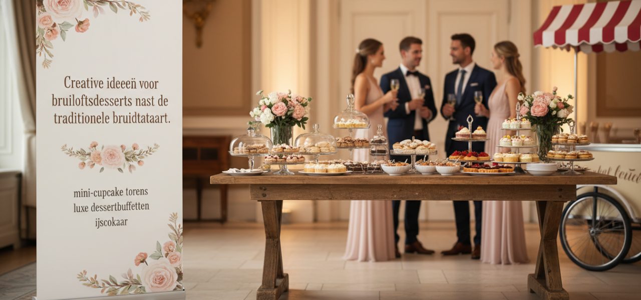 Creatieve ideeën voor bruiloftsdesserts naast de traditionele bruidstaart