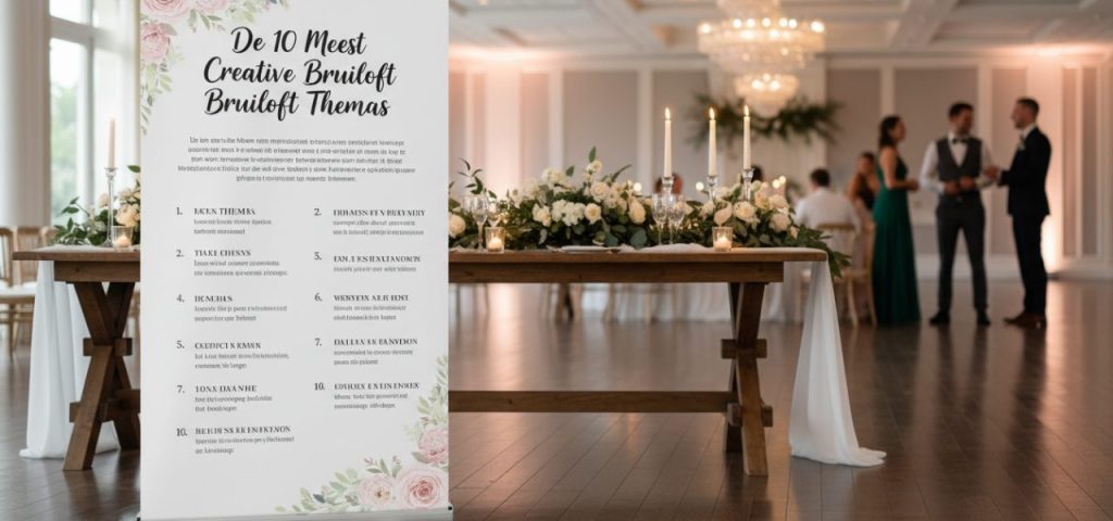 Welkomstbord ﻿De 10 Meest Creatieve Bruiloft Themas