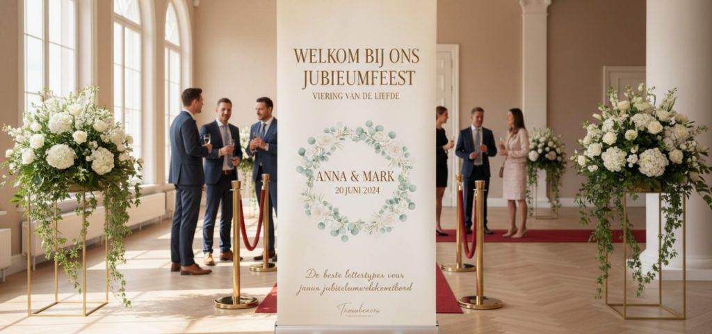 Welkomstbord De beste lettertypes voor jouw jubileumwelkomstbord