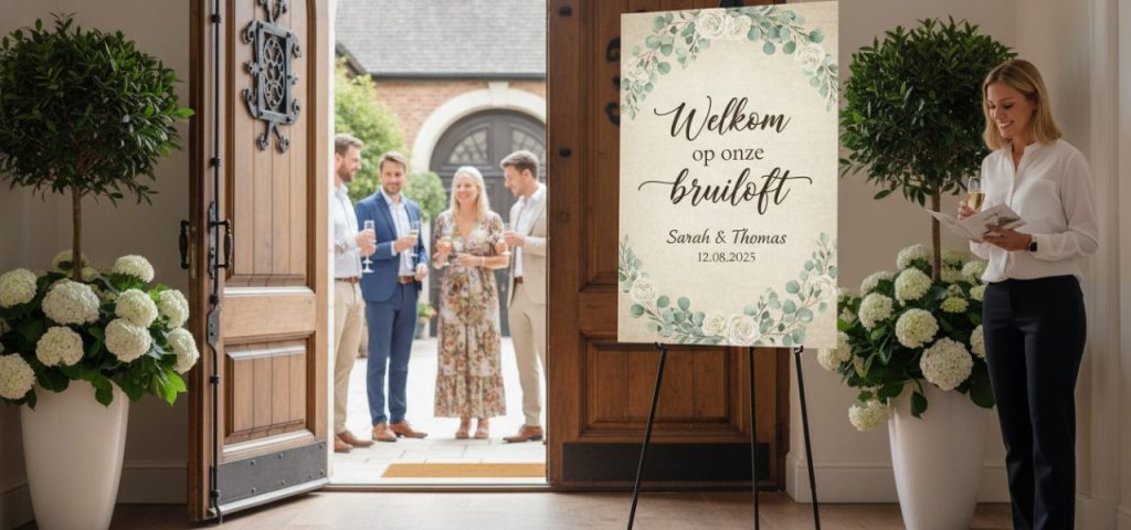 Welkomstbord DIY bruiloft welkomstbord stap voor stap