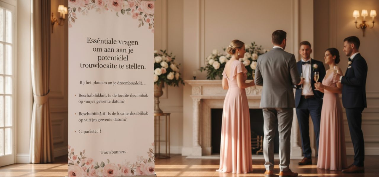 Vragen om aan je potentiële trouwlocatie te stellen