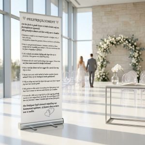Feestreglement Versie 3 welkomstbord bruiloft - uitgelichte productfoto