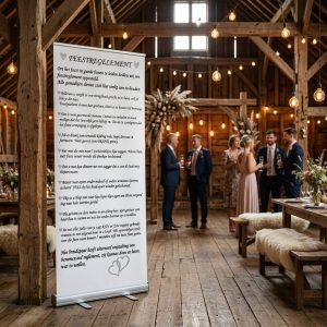 Feestreglement welkomstbord bruiloft - uitgelichte productfoto