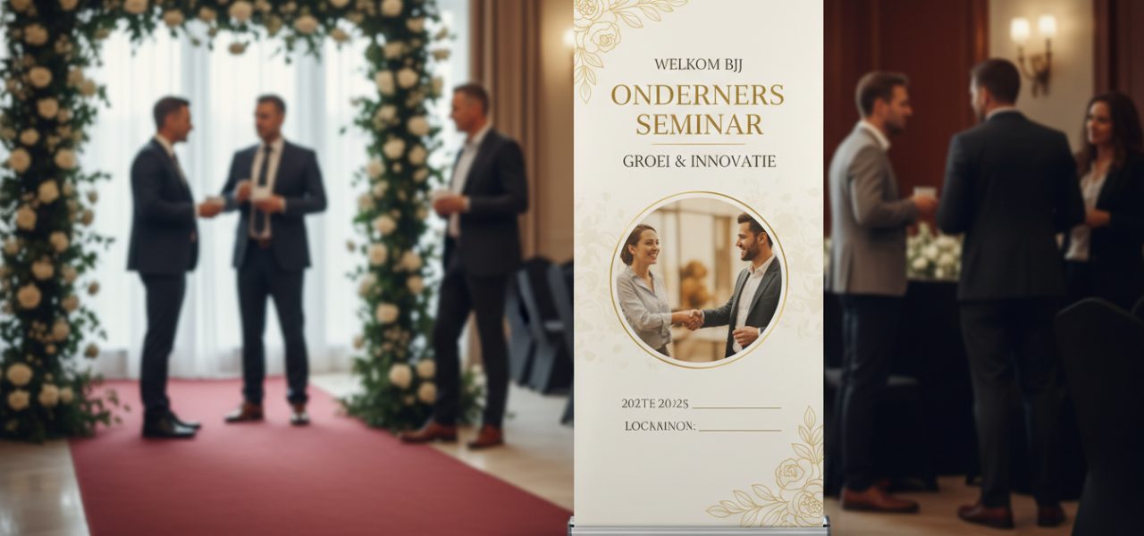 Waarom kiezen voor een rollup banner als welkomstbord?