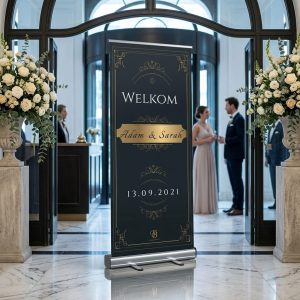 Golden Majestic welkomstbord bruiloft - uitgelichte productfoto
